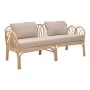 2-seater Ytrone sofa pakoworld natural color rattan-beige cushion 166x61.5x71cm