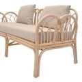 2-seater Ytrone sofa pakoworld natural color rattan-beige cushion 166x61.5x71cm