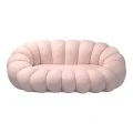 Καναπές Embrace pakoworld μπουκλέ ύφασμα σε ροζ απόχρωση 180x105x65εκ