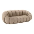 Sofa Embrace pakoworld velvet in grey beige shade 180x105x65cm