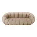 Sofa Embrace pakoworld velvet in grey beige shade 180x105x65cm