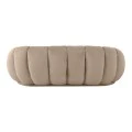 Sofa Embrace pakoworld velvet in grey beige shade 180x105x65cm