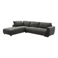 Sofa right corner Gianco pakoworld fabric in grey shade 298x208x85cm