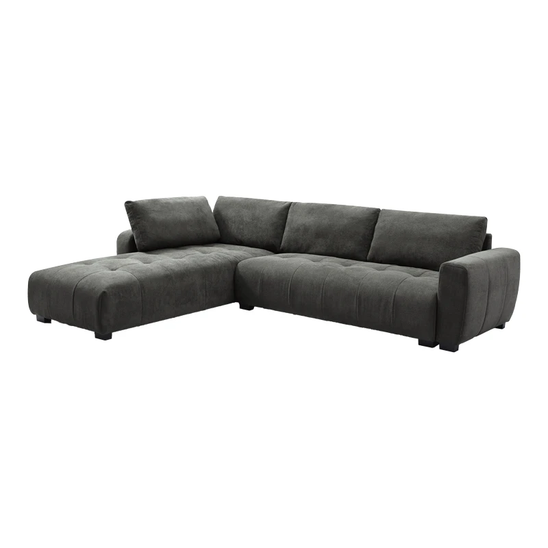 Sofa right corner Gianco pakoworld fabric in grey shade 298x208x85cm