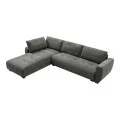 Sofa right corner Gianco pakoworld fabric in grey shade 298x208x85cm