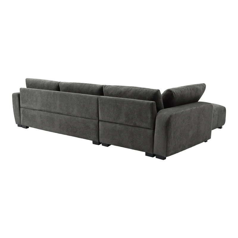 Sofa right corner Gianco pakoworld fabric in grey shade 298x208x85cm