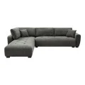 Sofa right corner Gianco pakoworld fabric in grey shade 298x208x85cm