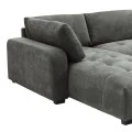 Sofa right corner Gianco pakoworld fabric in grey shade 298x208x85cm