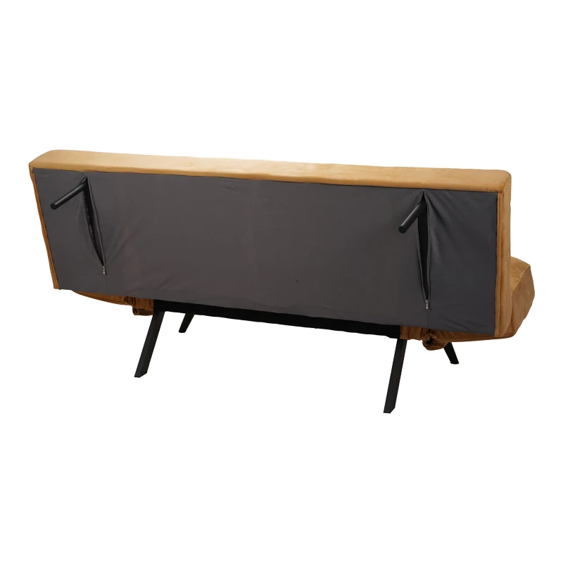 Sofa - bed 3-seater Freddo pakoworld in yellow velvet  181x81x86cm