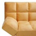 Sofa - bed 3-seater Freddo pakoworld in yellow velvet  181x81x86cm