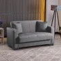 2-seater sofabed Modesto pakoworld with storage space grey fabric 153x84x86cm