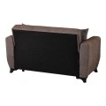 2-seater sofabed Modesto pakoworld with storage space brown fabric 153x84x86cm