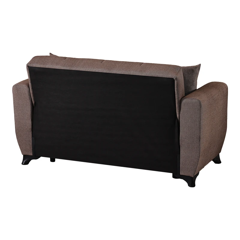 2-seater sofabed Modesto pakoworld with storage space brown fabric 153x84x86cm
