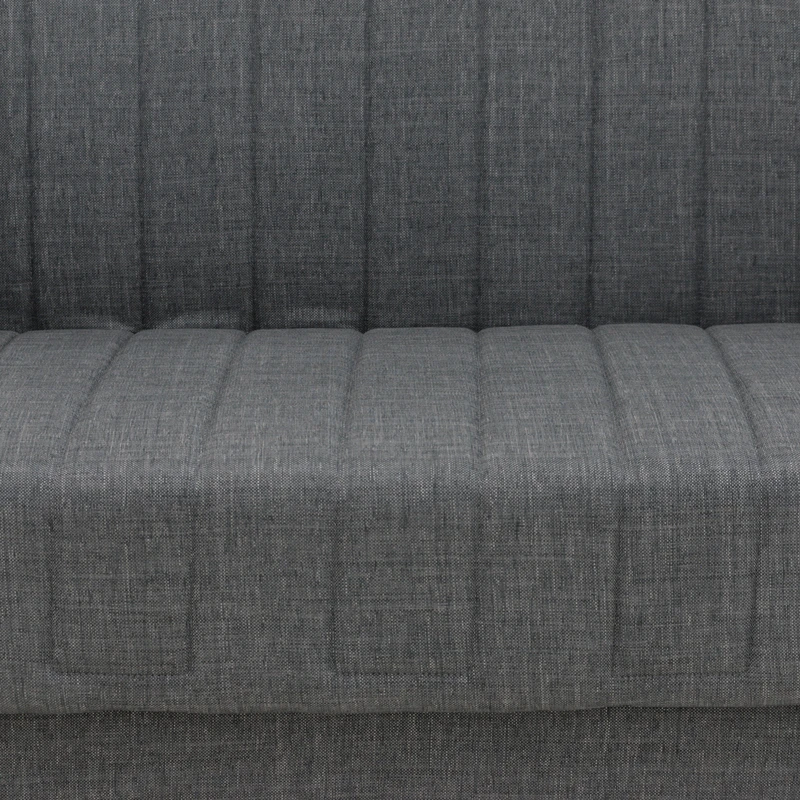 Romina three-seater sofa-bed with storage space pakoworld anthracite fabric 190x75x85cm
