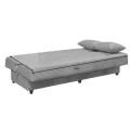 Romina three-seater sofa-bed with storage space pakoworld anthracite fabric 190x75x85cm
