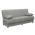 Romina three-seater sofa-bed with storage space pakoworld light gray fabric 190x75x85cm