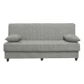 Romina three-seater sofa-bed with storage space pakoworld light gray fabric 190x75x85cm