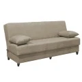 Romina three-seater sofa-bed with storage space pakoworld cream fabric 190x75x85cm