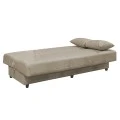 Romina three-seater sofa-bed with storage space pakoworld cream fabric 190x75x85cm