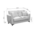 Sofa Bed Modesto pakoworld two seater with storage space anthracite fabric 155x84x83cm