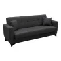 Sofa Bed Modesto pakoworld three seater with storage space grey fabric 215x84x83cm