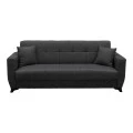 Sofa Bed Modesto pakoworld three seater with storage space grey fabric 215x84x83cm