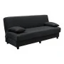 Three seater sofabed Romina pakoworld with storege space grey fabric 180x75x85cm