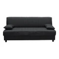 Three seater sofabed Romina pakoworld with storege space grey fabric 180x75x85cm