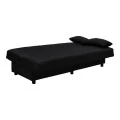 Three seater sofabed Romina pakoworld with storege space dark grey fabric 180x75x85cm