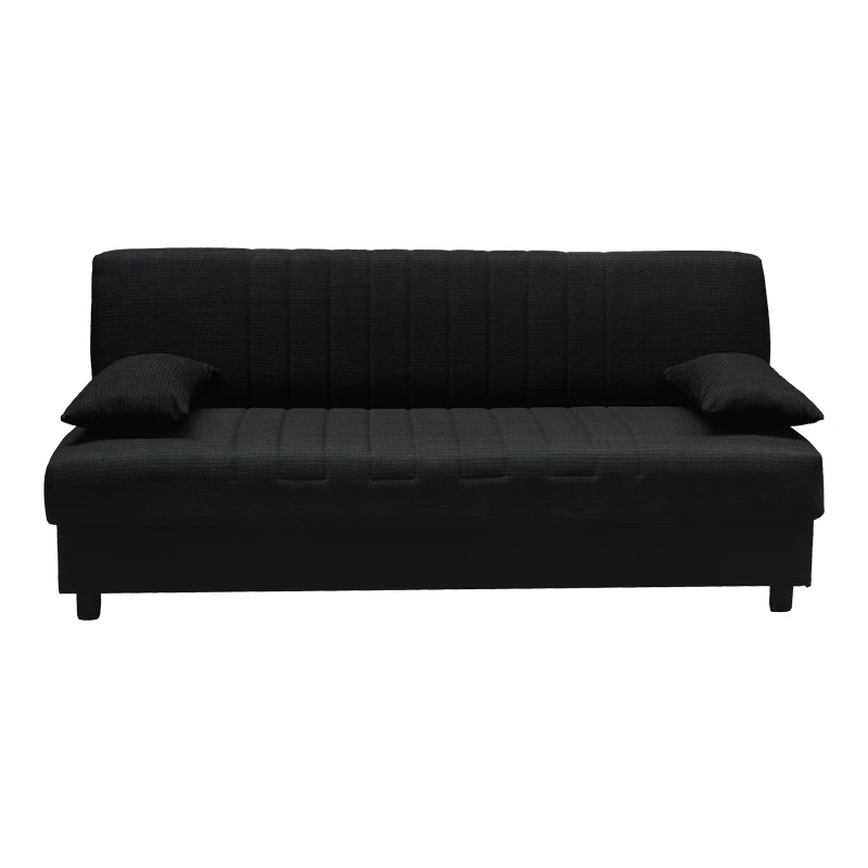 Three seater sofabed Romina pakoworld with storege space dark grey fabric 180x75x85cm