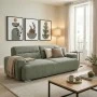 Three-seater sofa Harmonious pakoworld boucle olive green 223.5x92x81cm