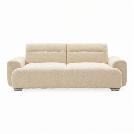 Three-seater sofabed Harmonious pakoworld boucle beige 223.5x92x81cm