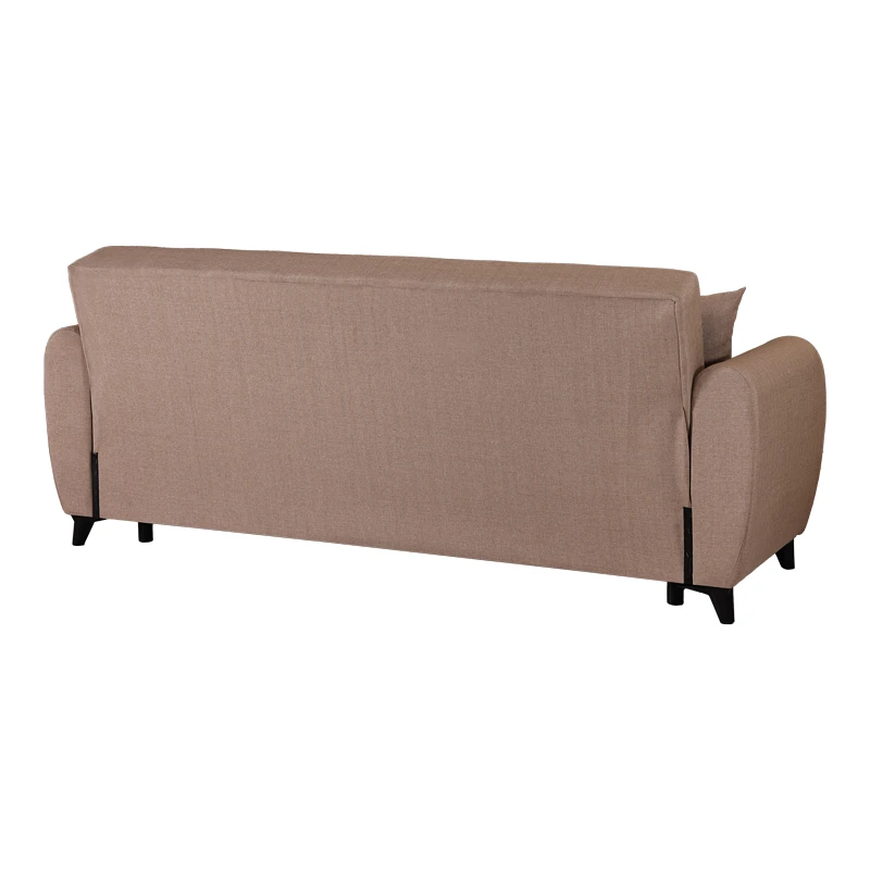 3-seater sofabed Lincoln pakoworld with storage space beige fabric 226x84x93cm
