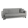 3-seater sofabed Modesto pakoworld with storage space grey fabric 213x84x86cm