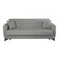 3-seater sofabed Modesto pakoworld with storage space grey fabric 213x84x86cm