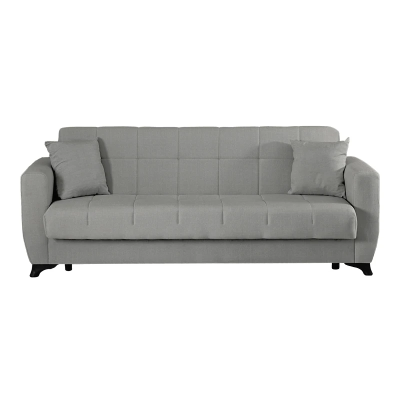 3-seater sofabed Modesto pakoworld with storage space grey fabric 213x84x86cm