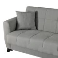 3-seater sofabed Modesto pakoworld with storage space grey fabric 213x84x86cm
