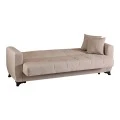 3-seater sofabed Modesto pakoworld with storage space cream fabric 213x84x86cm