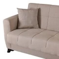 3-seater sofabed Modesto pakoworld with storage space cream fabric 213x84x86cm