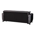 3-seater sofabed Modesto pakoworld with storage space black fabric 213x84x86cm