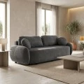 Three-seater sofabed with storage space Sereno pakoworld anthracite fabric 233x91x82cm