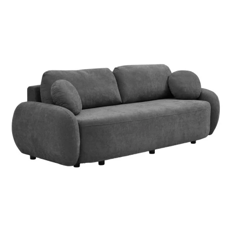 Three-seater sofabed with storage space Sereno pakoworld anthracite fabric 233x91x82cm