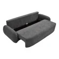 Three-seater sofabed with storage space Sereno pakoworld anthracite fabric 233x91x82cm