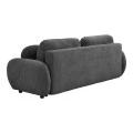 Three-seater sofabed with storage space Sereno pakoworld anthracite fabric 233x91x82cm