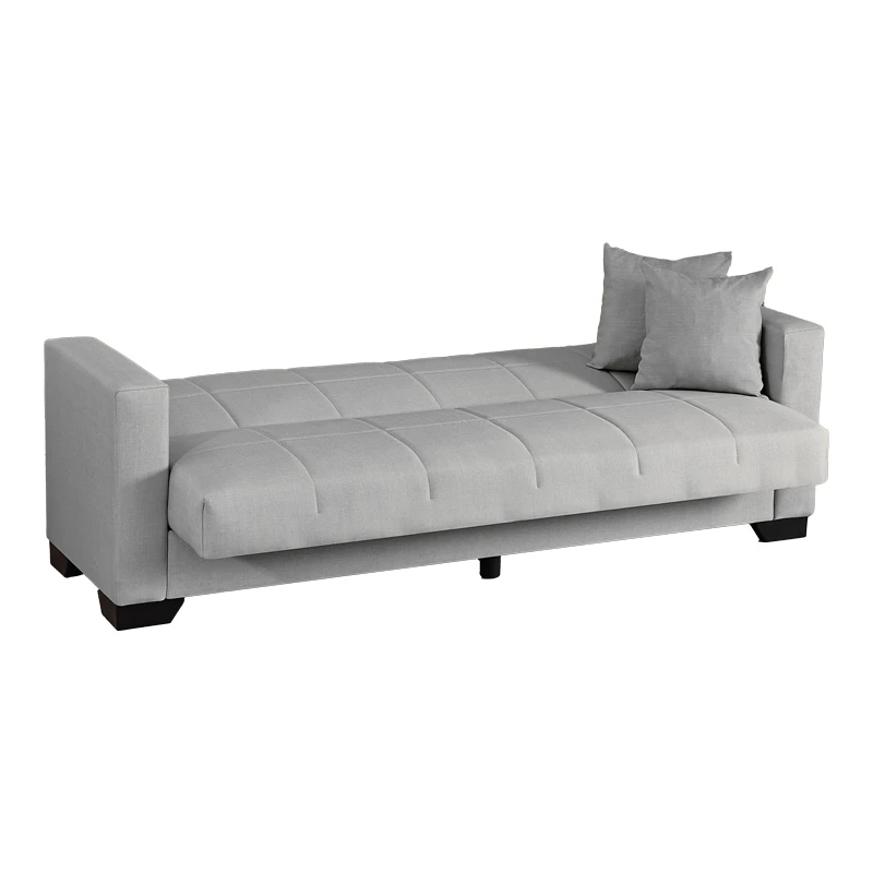 3-seater sofabed Vox pakoworld with storage space light grey fabric 210x84x83cm