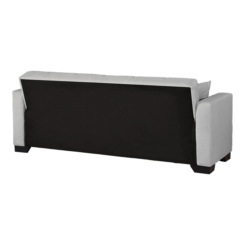 3-seater sofabed Vox pakoworld with storage space light grey fabric 210x84x83cm