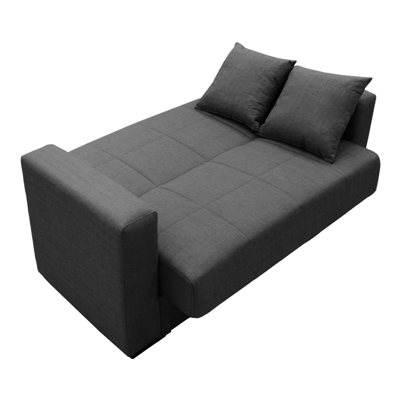 Vox Sofa bed pakoworld two seater with storage space anthracite fabric 150x84x83cm