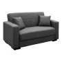 Vox Sofa bed pakoworld two seater with storage space grey fabric 150x84x83cm