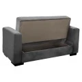 Vox Sofa bed pakoworld two seater with storage space grey fabric 150x84x83cm