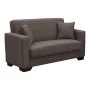Vox Sofa bed pakoworld two seater with storage space brown fabric 150x84x83cm